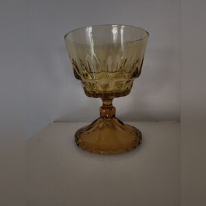 Vintage amber candy dish